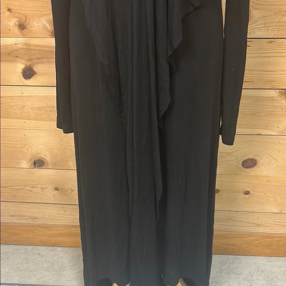 EUC Elegant BCBG Max Azria long sleeve draped lightweight jersey sweater dress - Picture 7 of 13